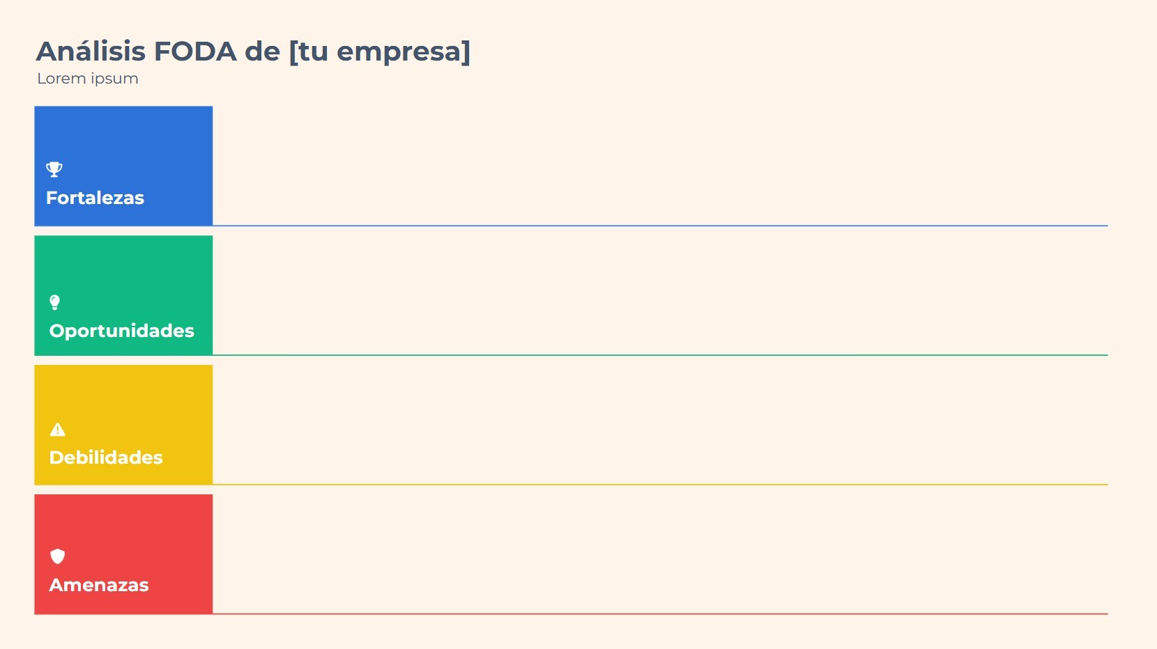 Plantillas FODA de empresas